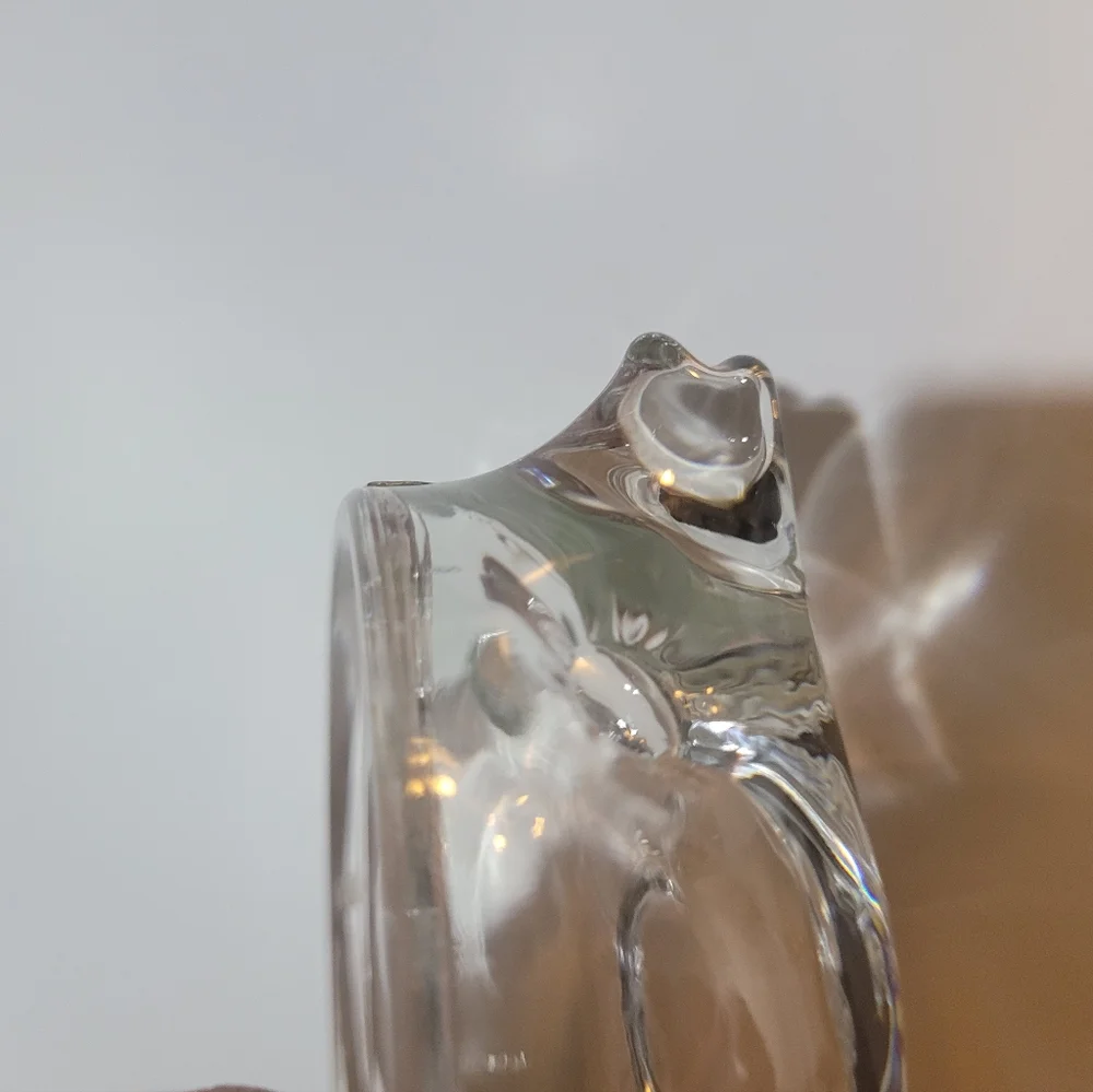 Anchor Hocking Vintage Clear Glass Blow Fish Trinket Bowl